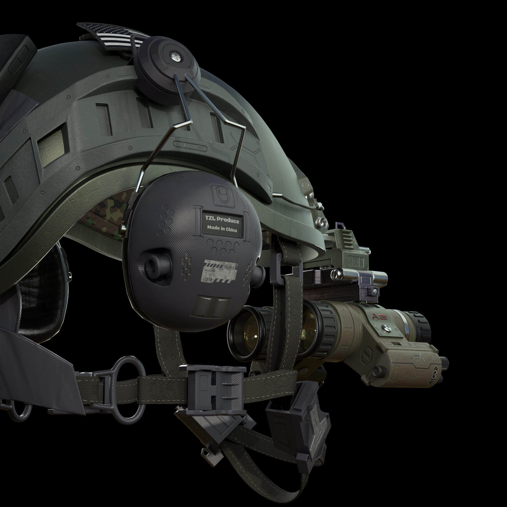 军用战术头盔次时代pbr流程