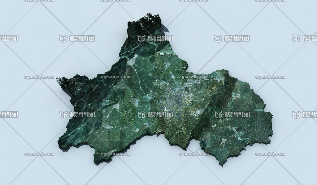 成都3d模型 成都3d地形 成都城市模型  四川成都 天府之国 成都鸟瞰,2