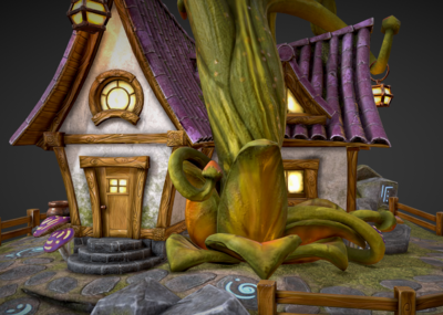 次时代 pbr 食人豌豆 魔法小屋 巫师的家 植物守护者