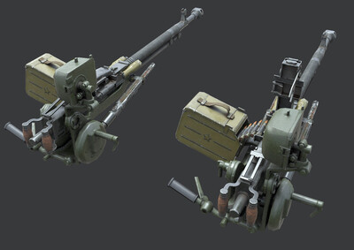 pbr次世代 车载机枪 移动炮台 重机枪 现代武器 自动机枪 火炮器械