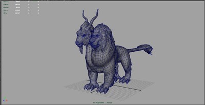客迈拉 (古代希腊神话中的怪兽)模型-神话类模型库-Maya(.ma/.mb)模型下载-cg模型网