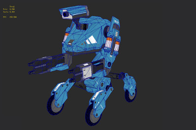 pbr次世代 科幻 机甲 战士 机器人 赛博朋克 ai 人工智能 装甲 四足