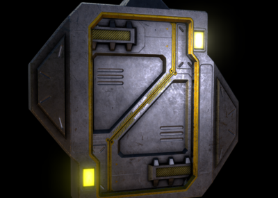 次时代 pbr 机械门 保险库大门 科幻门 飞船门 无动画 4096贴图