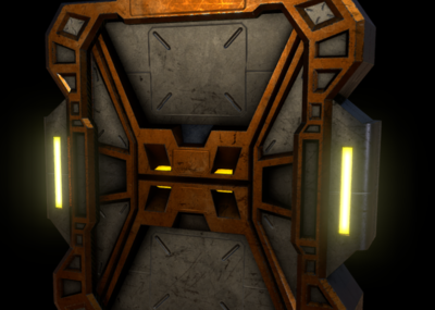 次时代 pbr 机械门 保险库大门 科幻门  飞船门 无动画 4096贴图