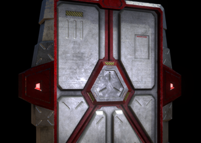 次时代 pbr 机械门 保险库大门 科幻门 飞船门 无动画 4096贴图