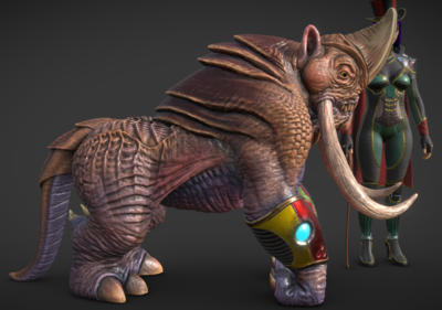 次时代 pbr 星际巨兽 科幻马戏团 驯兽师 外星生物