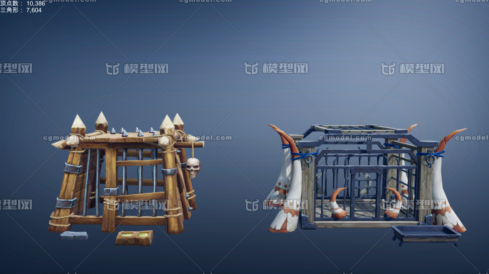 卡通 笼子模型-场景部件模型库-Maya(.ma/.mb)模型下载-cg模型网