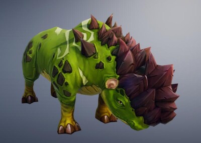 卡通犀牛牛角怪动物怪物