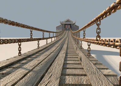 泸定桥 大渡桥 铁锁桥 大渡河铁索桥