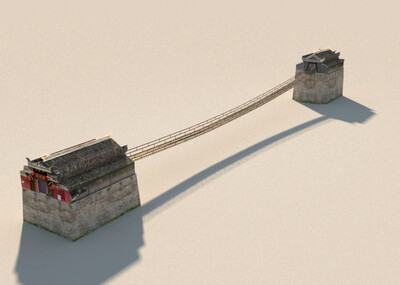 泸定桥 大渡桥 铁锁桥 大渡河铁索桥