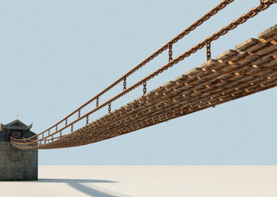 泸定桥 大渡桥 铁锁桥 大渡河铁索桥