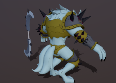 手绘 卡通 狼人 狼族战士 狼人士兵 兽人 狼妖 怪物 狼王