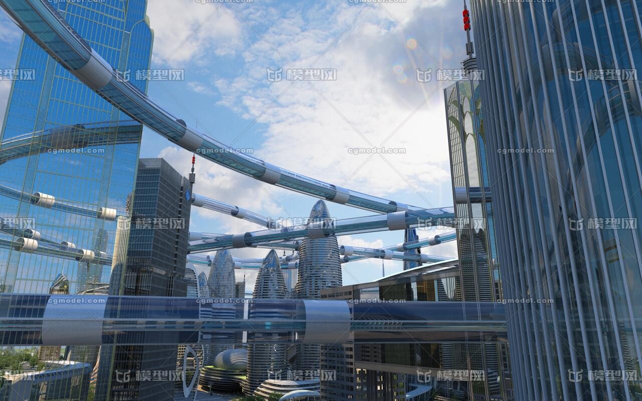未来城市 未来建筑 未来交通 未来科技 科技城市 科幻城市 悬浮道路