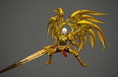 黄金圣斗士【带动画】手绘 金甲斗士   天使 战甲