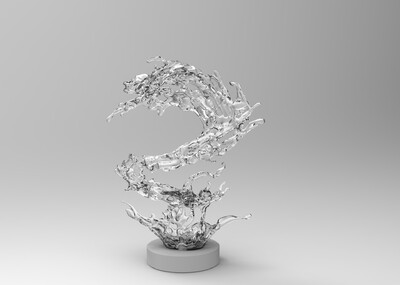 水花镂空模型3d打印模型