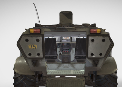 次世代pbr游戏影视装甲车越野车子战车军用步兵车战车武装车反恐车