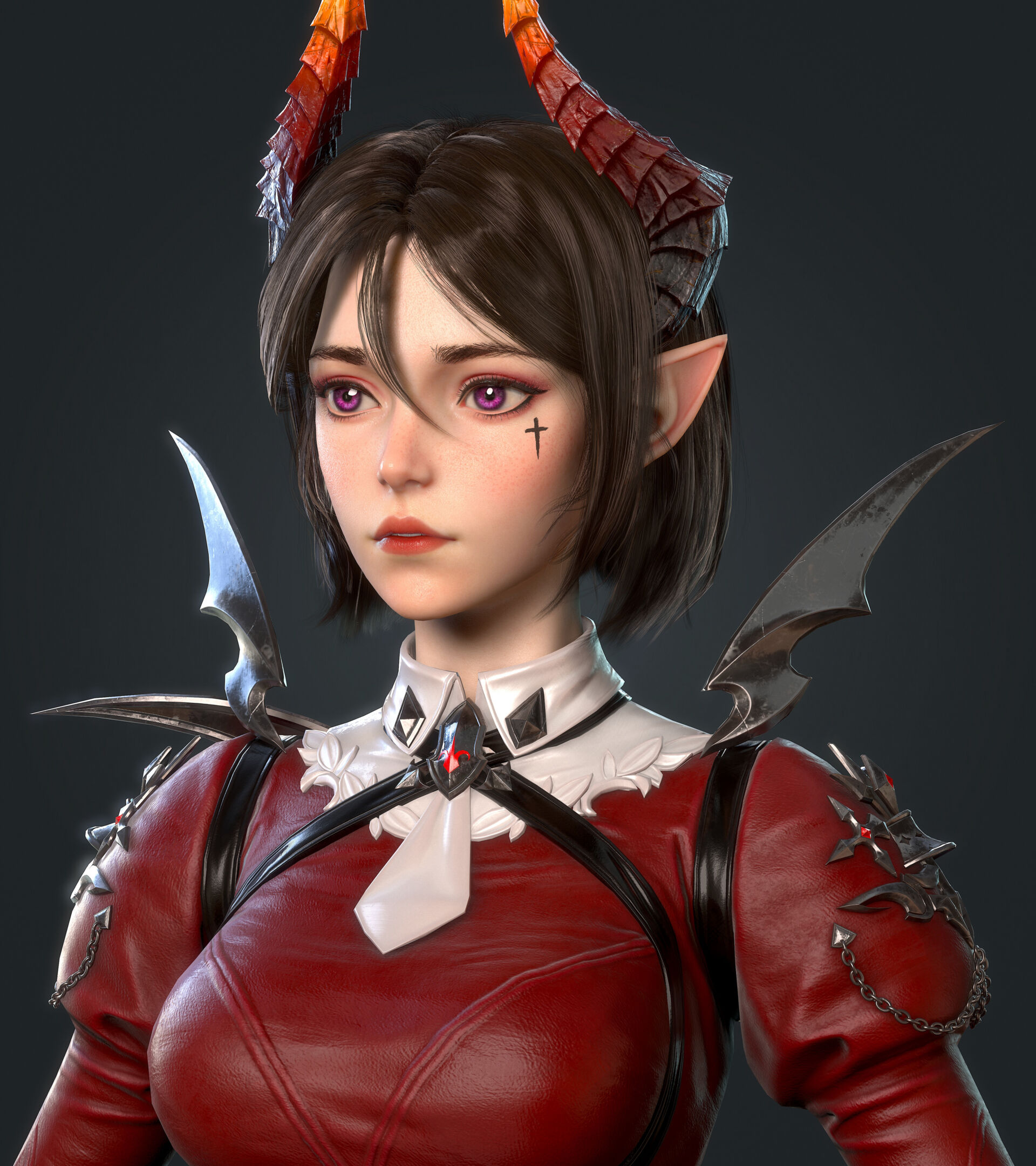 李老师-次时代游戏班女性课堂案例_翼次方作品_角色/人物/生物_cg模型