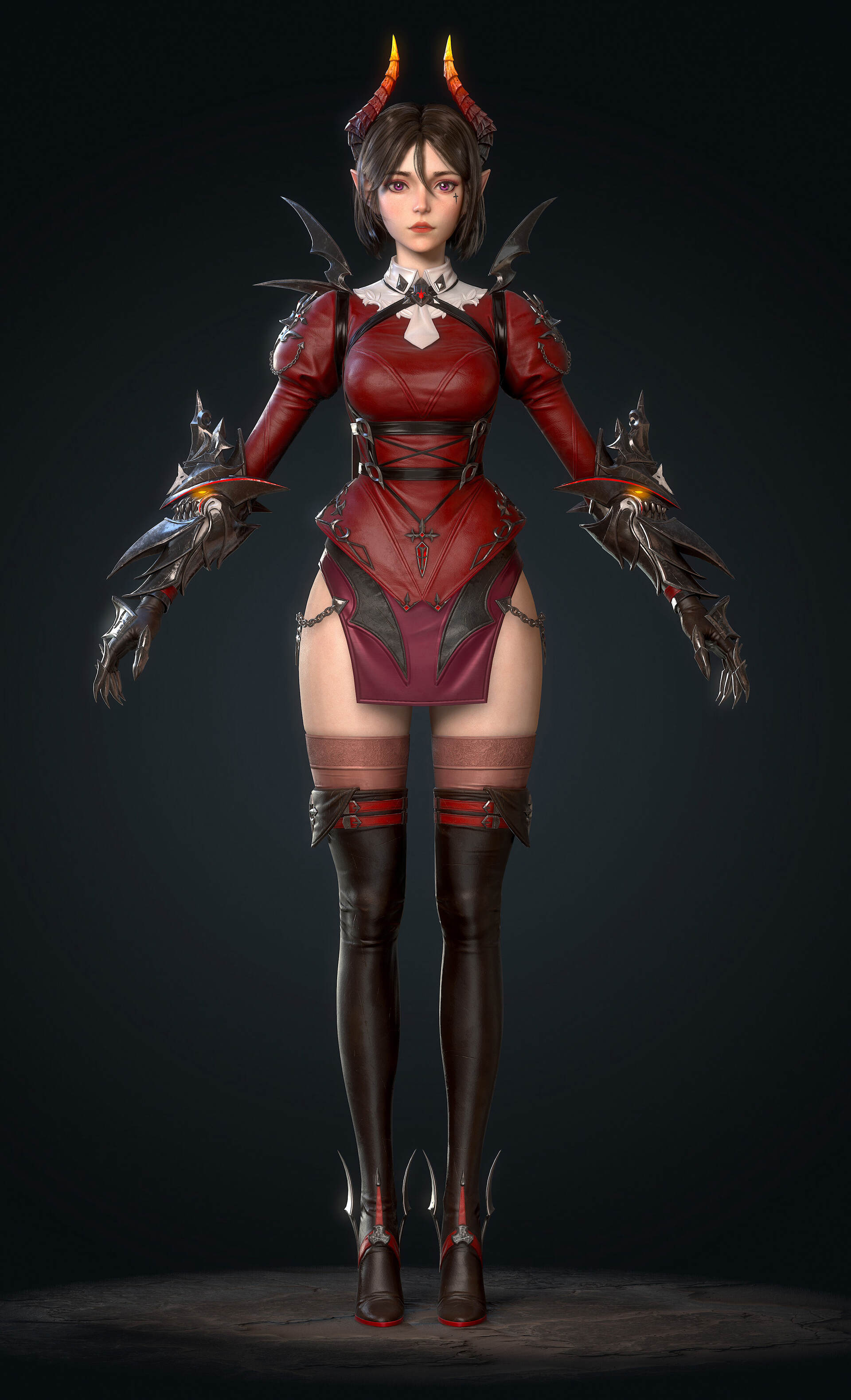 李老师-次时代游戏班女性课堂案例_翼次方作品_角色/人物/生物_cg模型