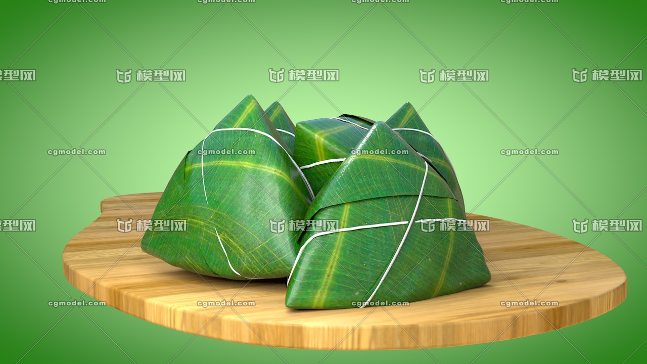 端午节粽子节日模型(标准渲染器)