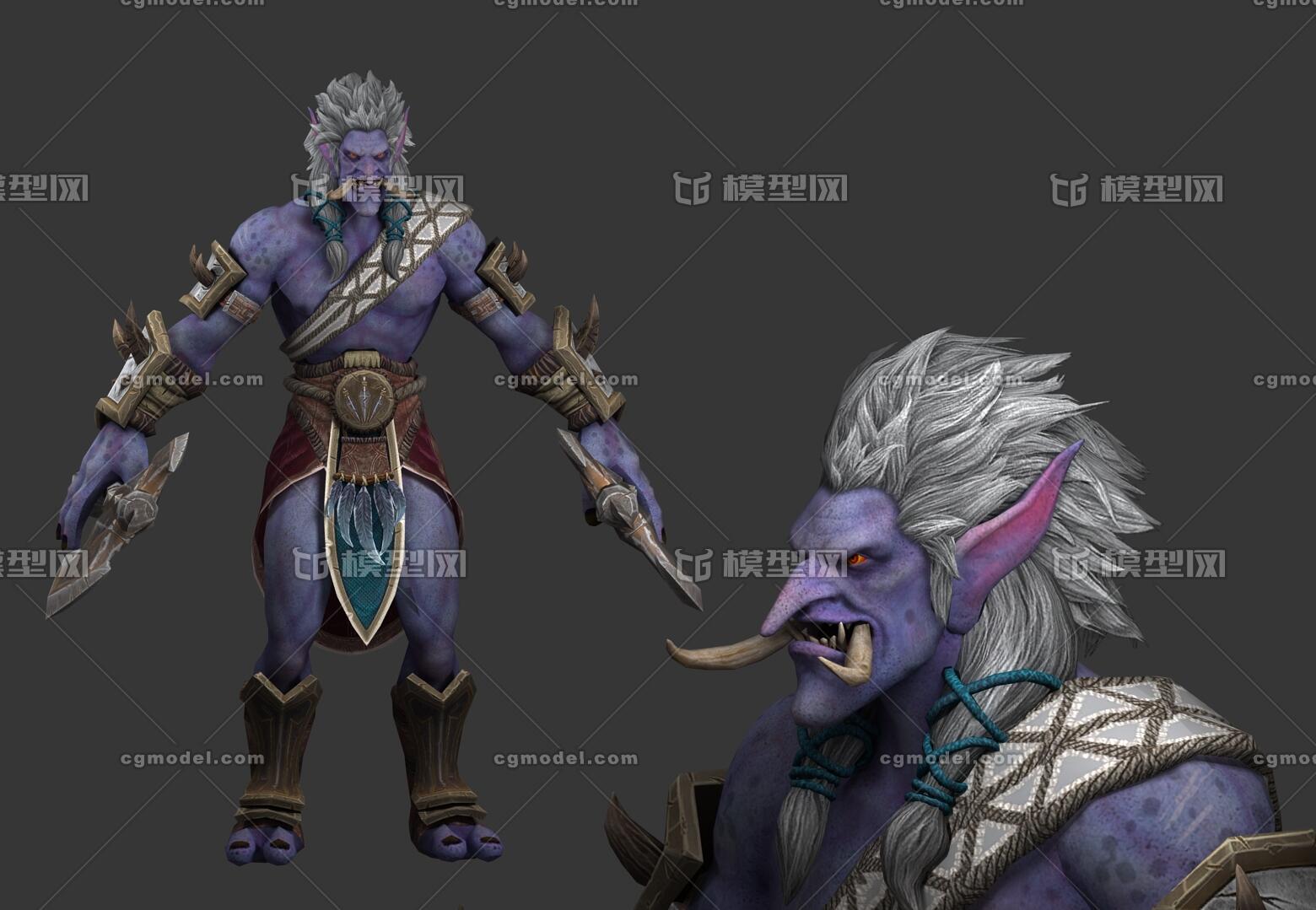 巨魔戰將 巨魔戰士 獠牙怪 人形怪物 黑暗巨魔獵手 魔獸 巨斧妖怪