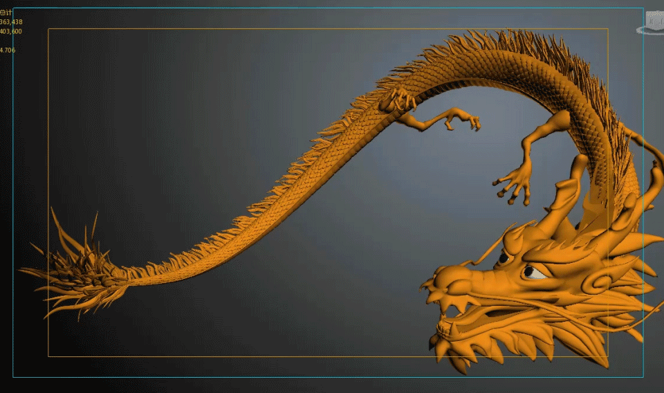 金龙中国龙,神龙,四脚龙中国龙,龙,四脚_模型制造作品_动物神话类_cg