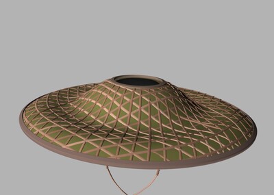 蓑立 大侠斗笠 武侠斗笠 镖师_逸尘凤作品_生活用具穿戴服饰_cg模型网