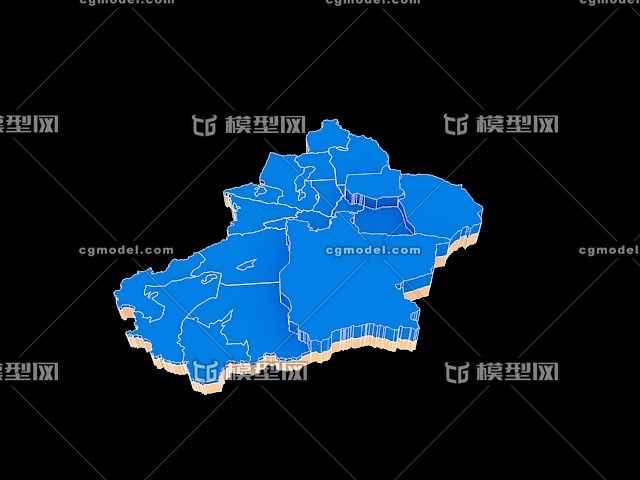 新疆维吾尔族自治区3d地图
