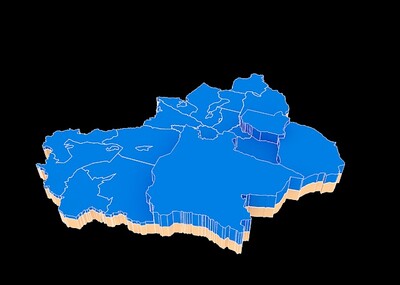 新疆维吾尔族自治区3d地图