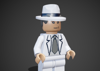 q版 可爱 乐高角色 玩具 lego 杀手 卡通角色 儿童玩具 白西装 绅士