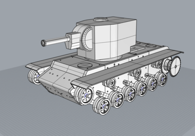 kv2马桶头坦克炮塔未完成