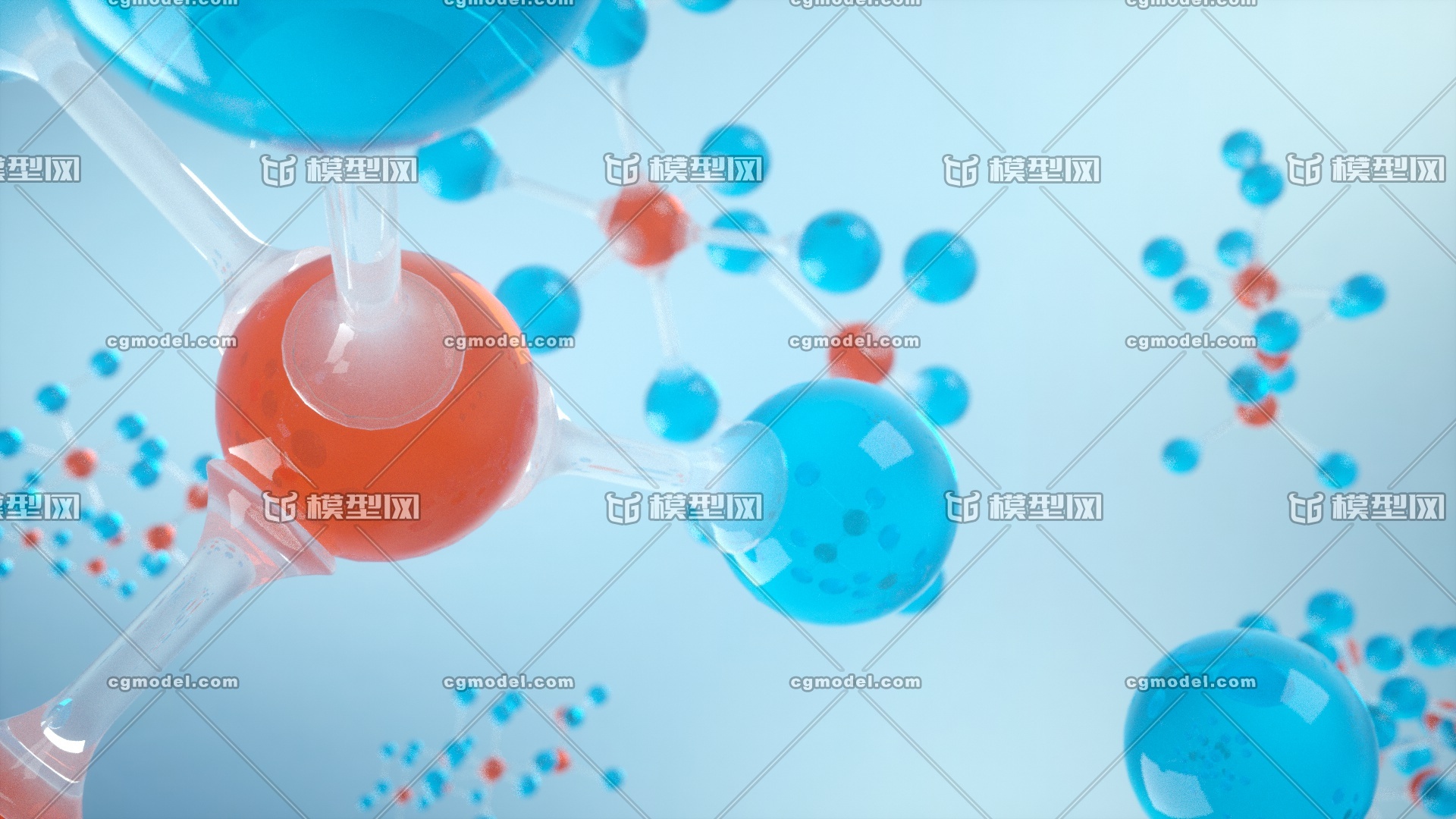 化学分子结构 细胞医疗模型-现代场景模型库-Cinema 4D(.c4d)模型下载-cg模型网