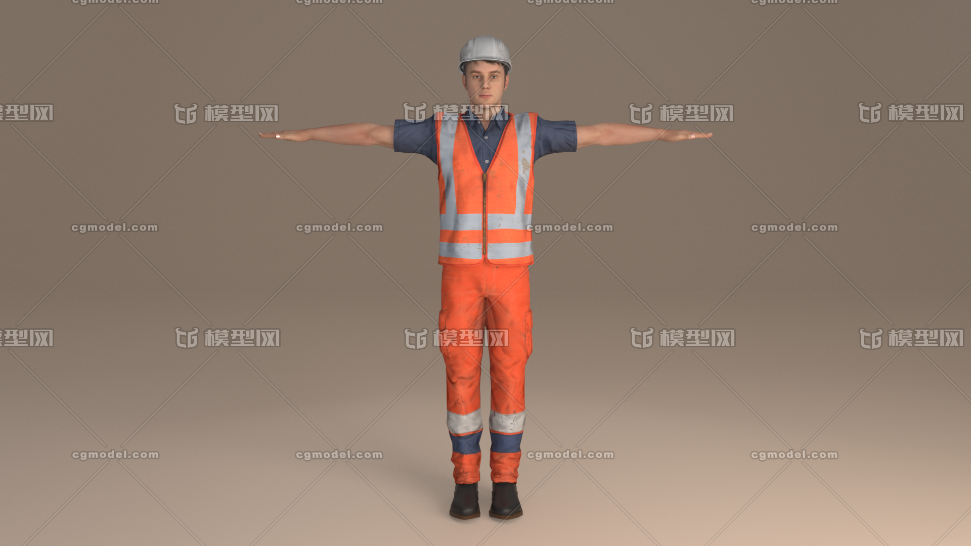 工人 劳动者 带绑定表情  修理工人 建筑工人 电工 pbr 4k贴图