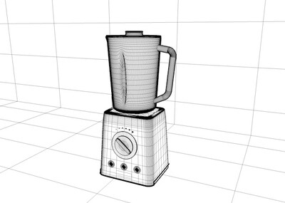 榨汁机果汁机豆浆机模型(标准渲染器)