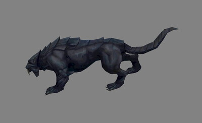 低模 写实 剑齿虎雕塑 幽暗豹 猎豹石像 黑豹石雕 猛兽 动物 守护兽