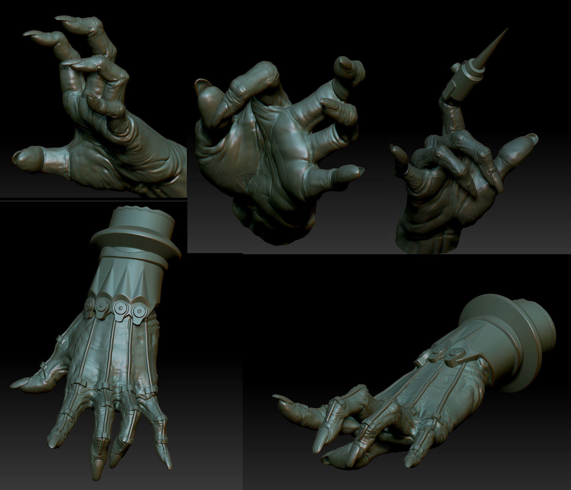 导致了他身体多部位变异 他便制作了一枚面具 并加装了四只机械手臂以