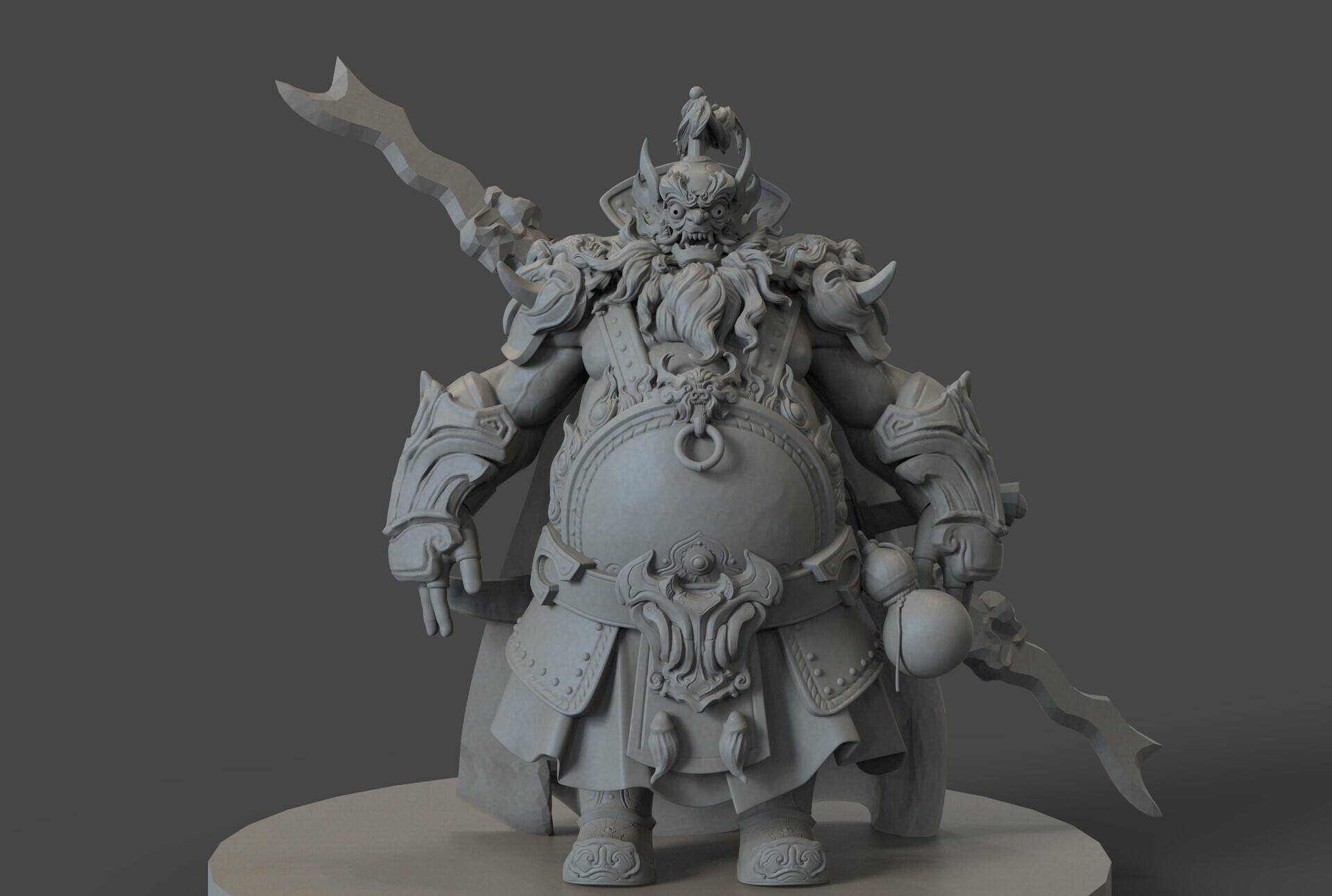 张飞_小松儿作品_角色/人物/生物_cg模型网