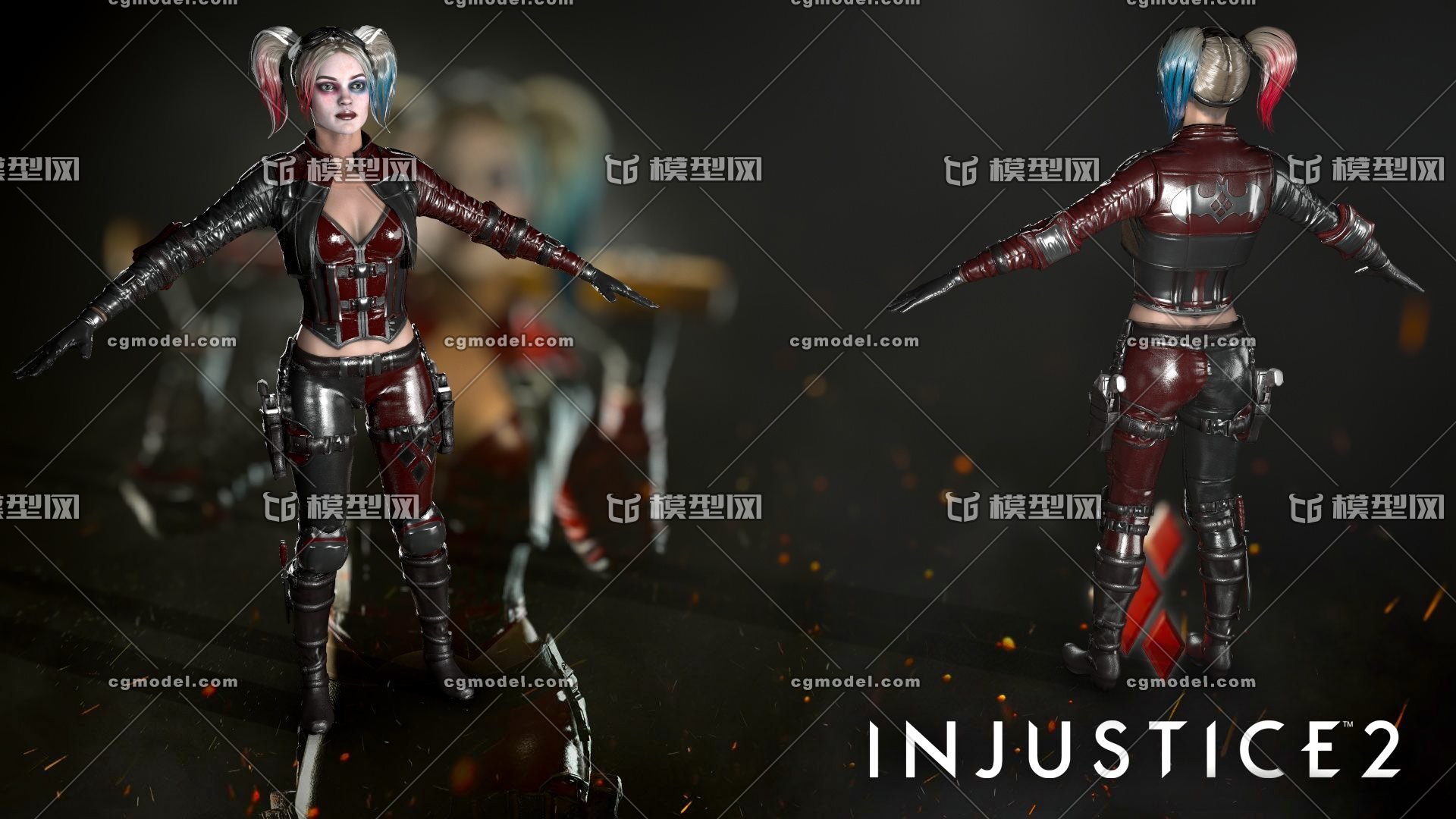 不义联盟2 哈莉 奎茵小丑女harley Quinn Injustice 2 次 时代角色pbr Cg模型网 Cgmodel 三维设计师交流互动平台 专注多品类3d模型下载 原创作品分享 软件学习