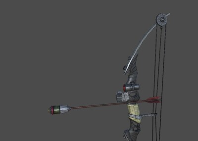 卡通 弓箭 科幻风 爆炸箭头 手绘纹理 现代武器