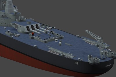 巡洋艦 重型巡洋艦 太平洋艦隊 戰艦 戰_越星陽作品_船艇軍艦_cg模型