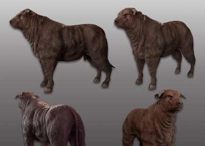 变异的牛 写实贴图