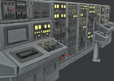 pbr次世代 科幻开关 机器开关 机械面板 控制面板 控制电脑 控制开关