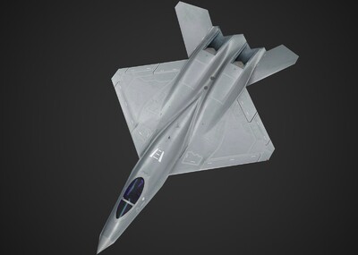 f23 yf23 yf-23 美国空军 _c5银河作品_飞机/航空器军用飞机_cg模型网