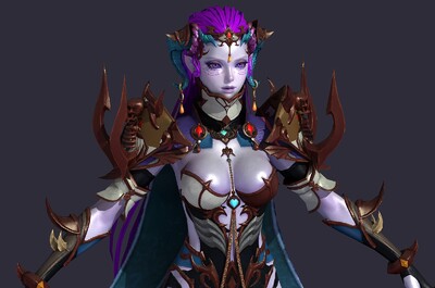 次世代 卡通 地狱魔女 恶魔 女巫 法师 魔法师 黑暗巫女 二次元 动漫