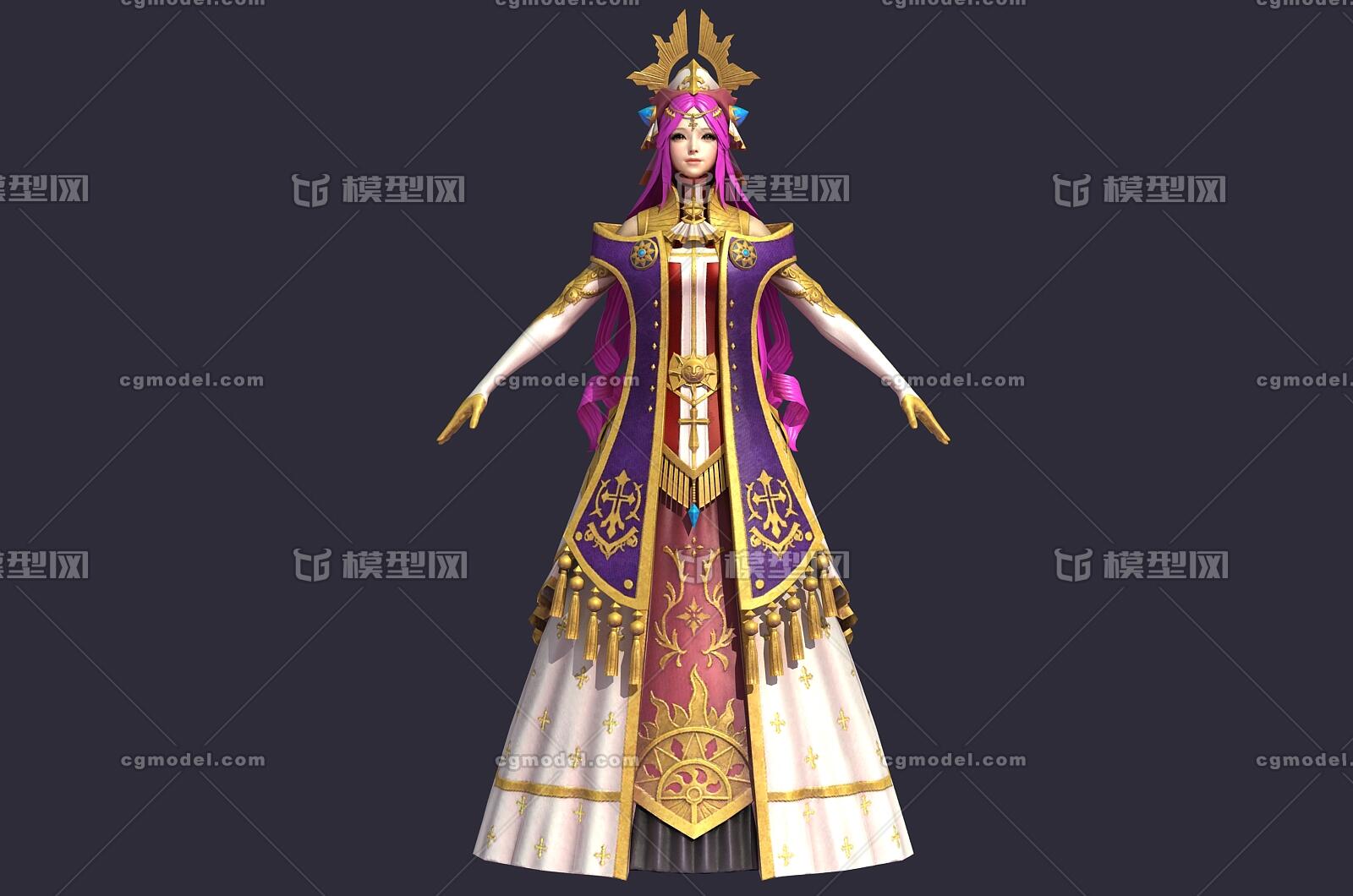 次世代 卡通 女法师 长袍法师 女巫 女魔法师 女祭司 性感妩媚 美女