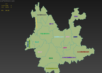 陝西省 地圖板塊 三維地圖板塊 省份模型