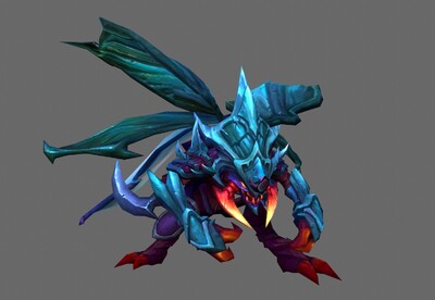 手绘pbr 独角仙【带动画】昆虫怪 金龟妖精