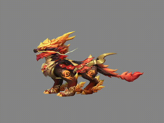 麒麟坐骑 待机动画