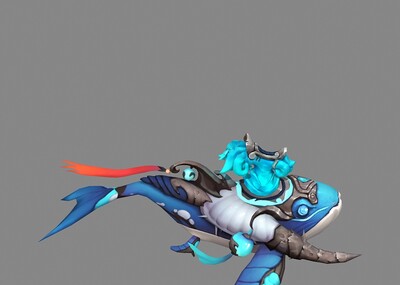 鲸鱼坐骑待机动画蓝鲸