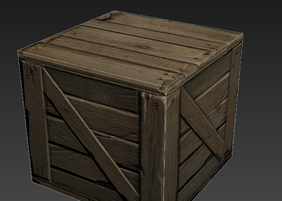 场景道具木头箱子有zb高模