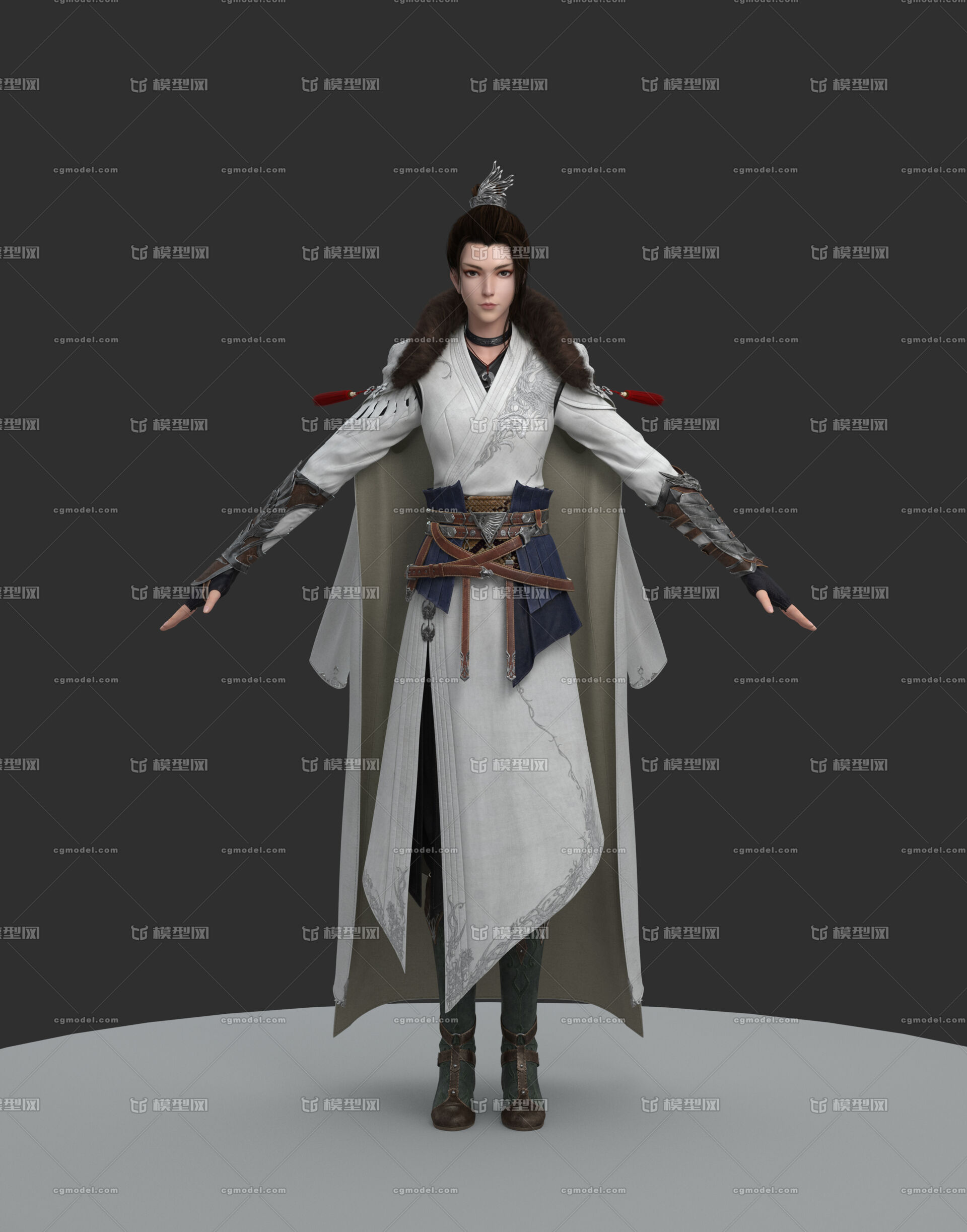 古代男子 古代 男性模型 精美模型_兔斯基123作品_人物男人_cg模型网